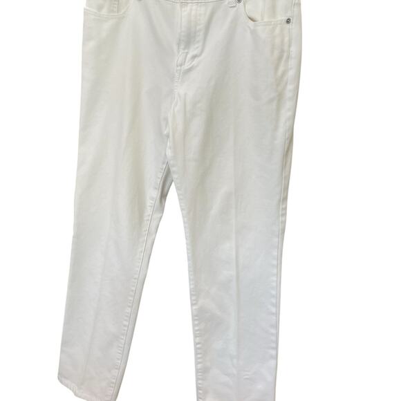 Chico’s Platinum Denim Off‑White Straight Leg Jeans Sz 1.5 (US 10) EUC - Picture 4 of 7